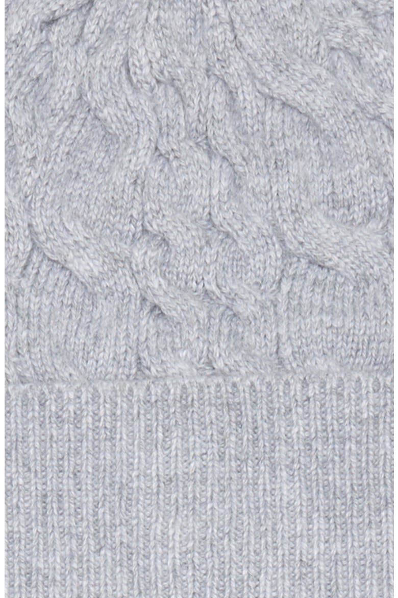 Cable Knit Scarf & Beanie Set, Alternate, color, GREY