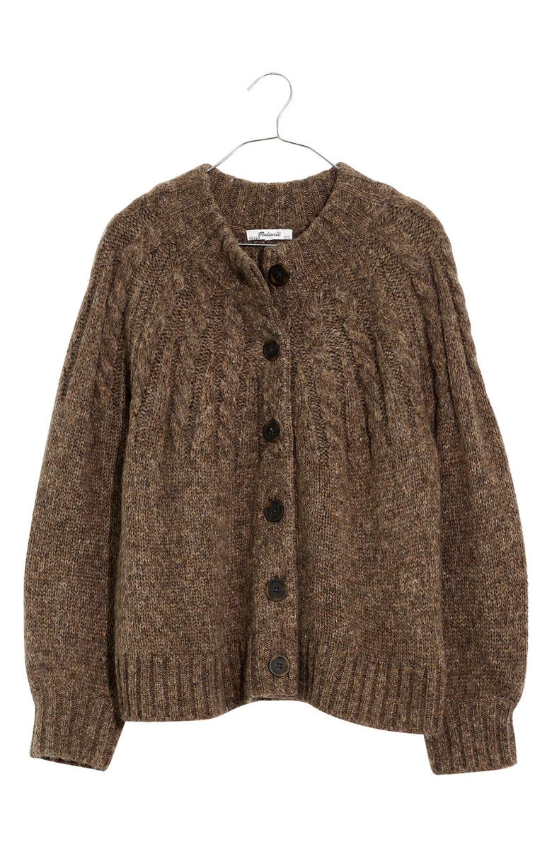 Madewell Harwood Cable Cardigan, Alternate, color,