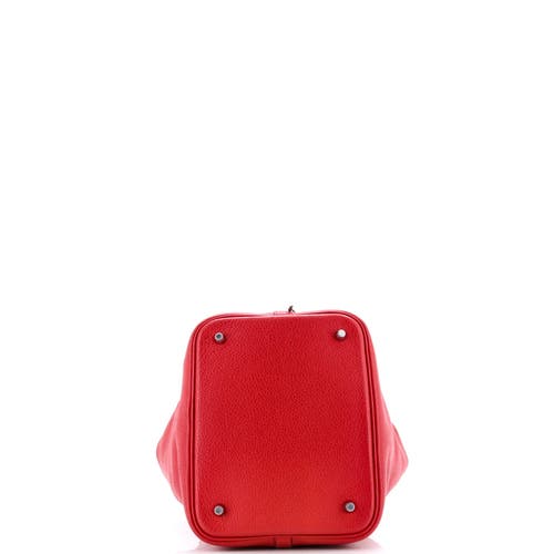 Pre-owned Hermes Hermes Picotin Lock Bag Clemence Mm In Red