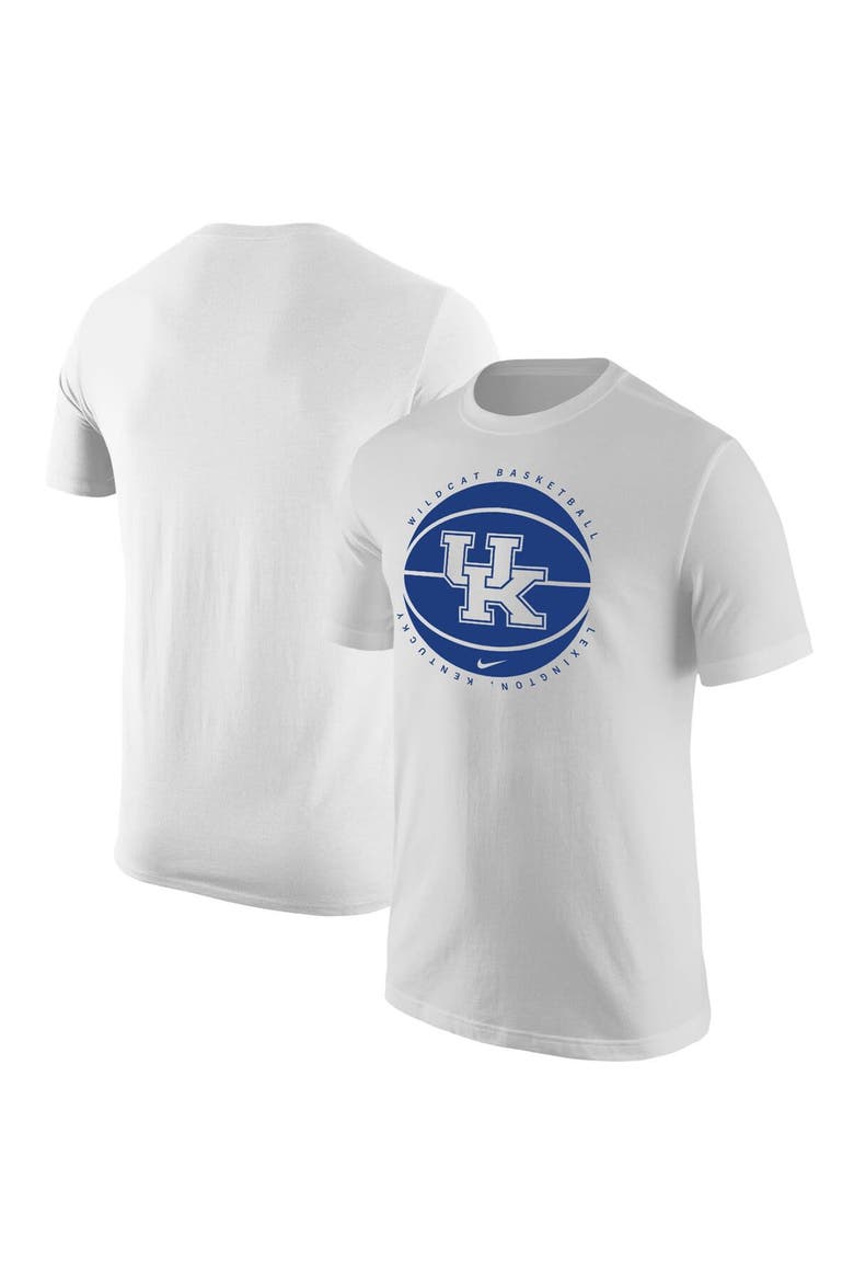 Men's Nike White Kentucky Wildcats Basketball Logo T-Shirt, Main, color, White