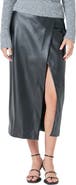 Endless Rose Faux Leather Midi Skirt