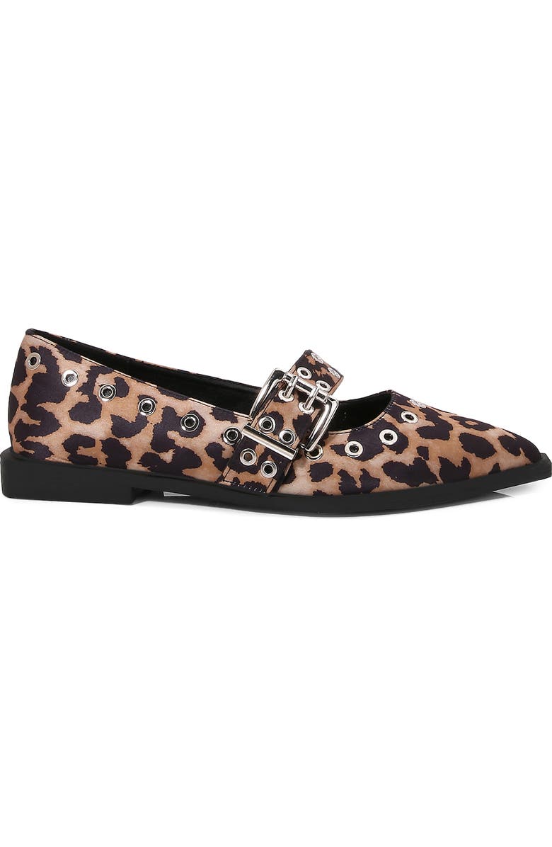 BERNESS Astra Grommet Mary Jane Flat, Alternate, color, Leopard