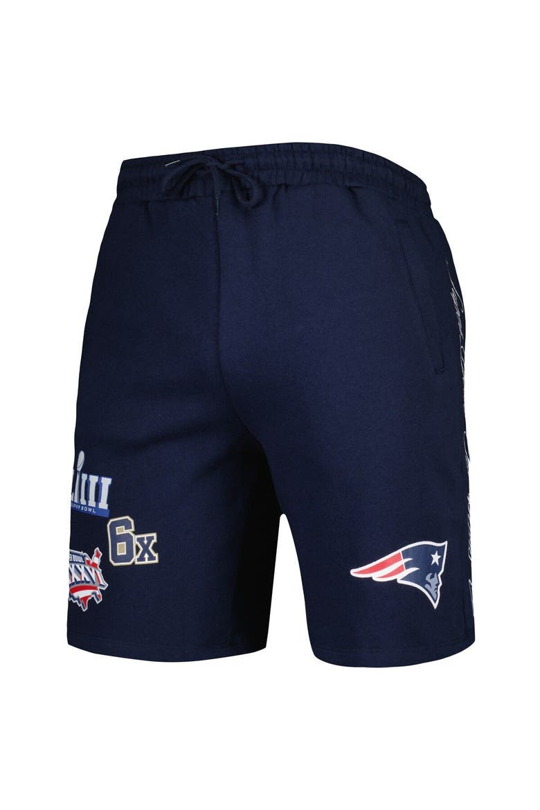 Men's New Era Navy New England Patriots Historic Champs Shorts, Alternate, color, Navy