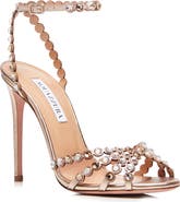 Aquazzura Tequila Crystal Ankle Strap Sandal