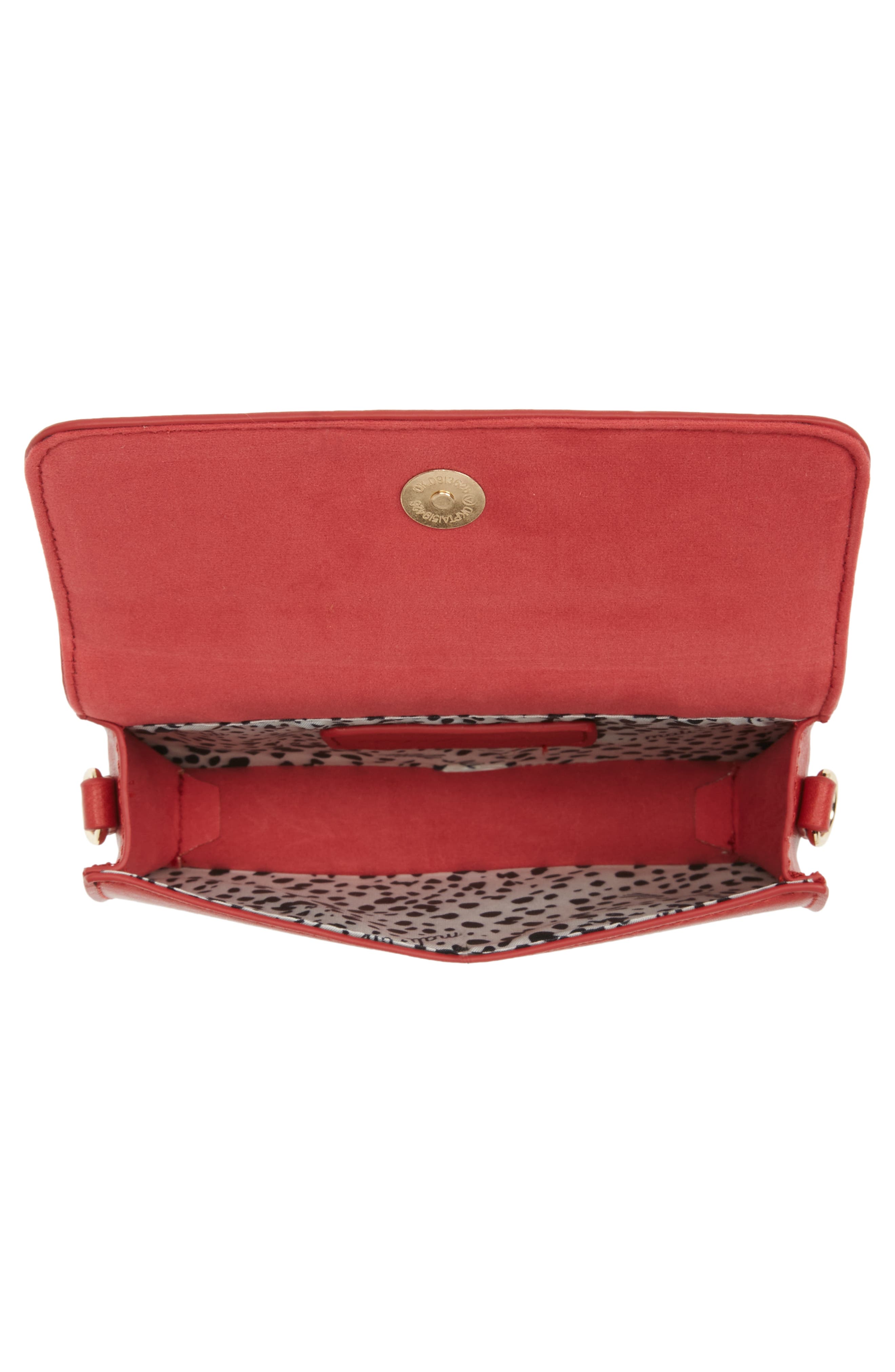 Fiona Vegan Leather Convertible Crossbody Bag, Alternate, color, RED