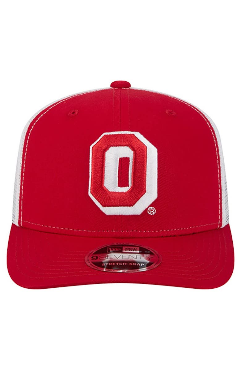 New Era Men's New Era  Scarlet Ohio State Buckeyes Team 9SEVENTY COOLERA Trucker Adjustable Hat, Alternate, color, 