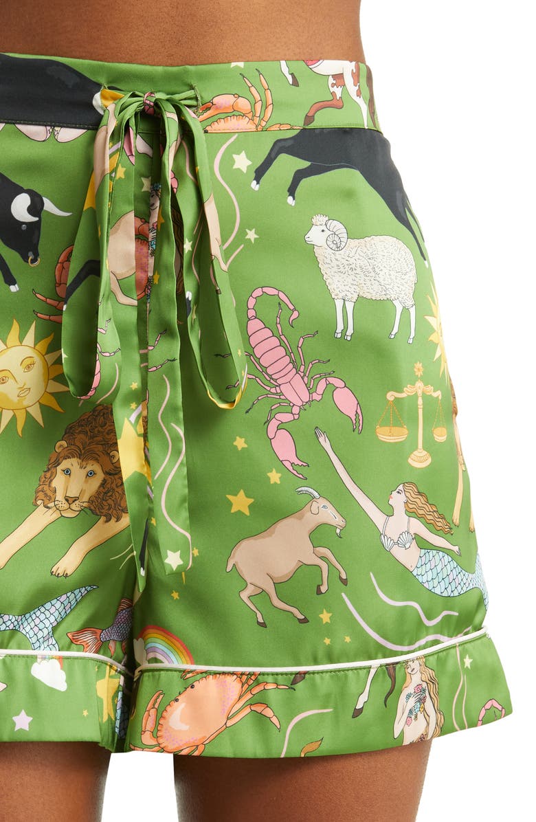 Karen Mabon Zodiac Green Short Pajamas, Alternate, color,