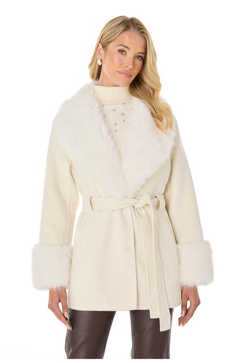 Isabel Faux Fur Trim Coat