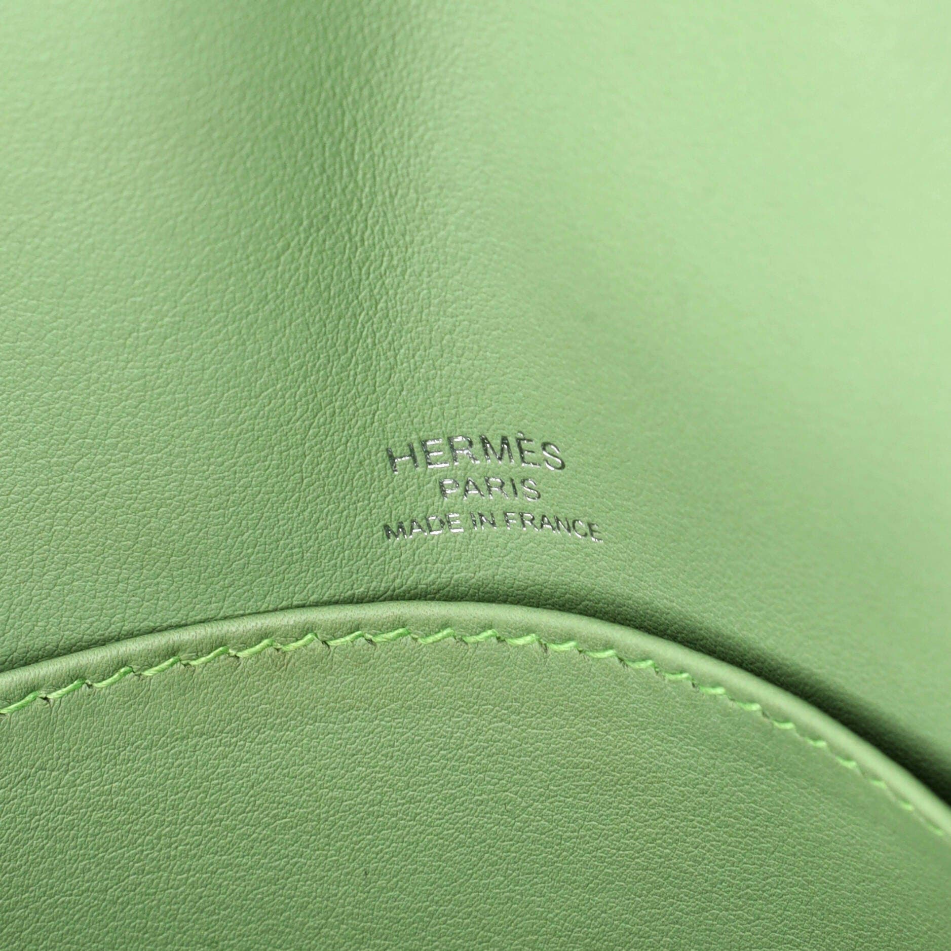 Pre-Owned Hermes Geta Bag Chevre Mysore, Alternate, color, Vert Criquet