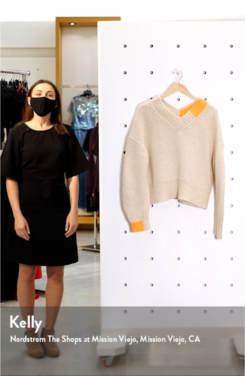 Wool & Camel Hair Blend V-Neck Sweater, sales video thumbnail