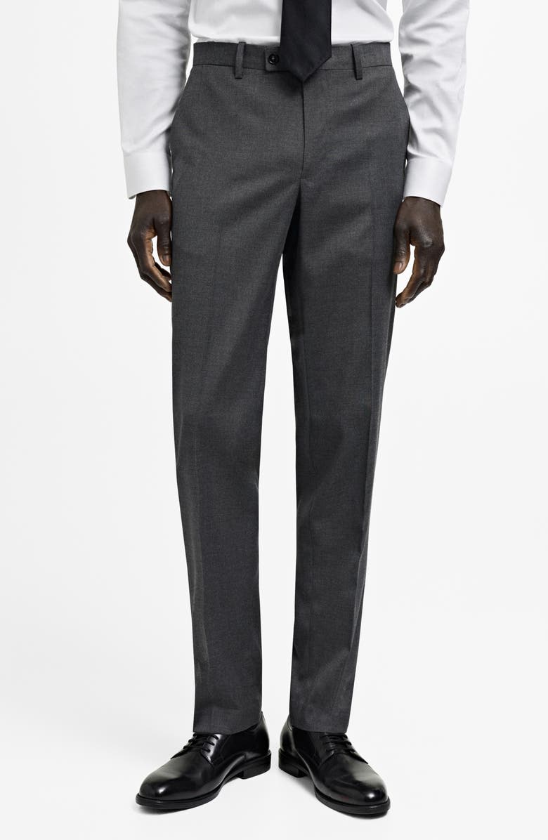 MANGO Milan Slim Fit Suit Pants, Main, color, Grey