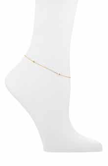 ARGENTO VIVO Stationed Bead Anklet