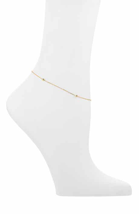 ARGENTO VIVO Stationed Bead Anklet