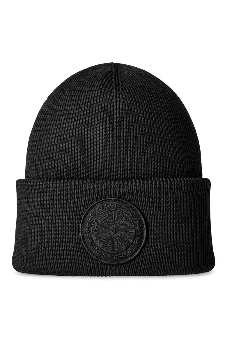 Arctic Merino Wool Toque Beanie, Main, color, BLACK