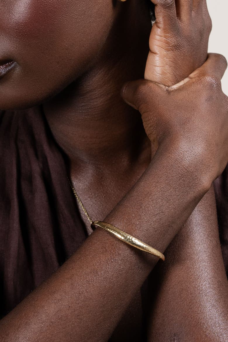 Curved Nomad Cuff Bangle, Alternate, color, Yellow Gold Vermeil