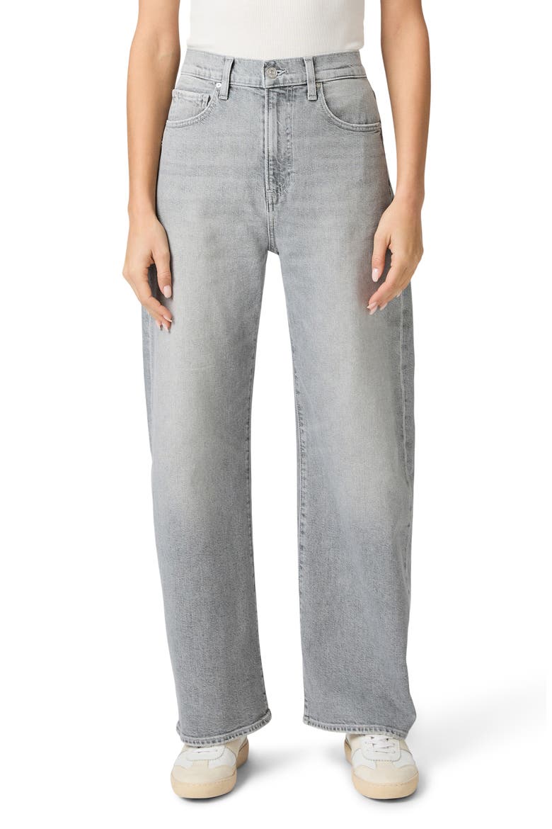 Arellia High Waist Barrel Jeans, Main, color, SMOKESCREEN GREY