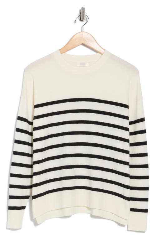 Nordstrom Rack Stripe Crewneck Sweater In White