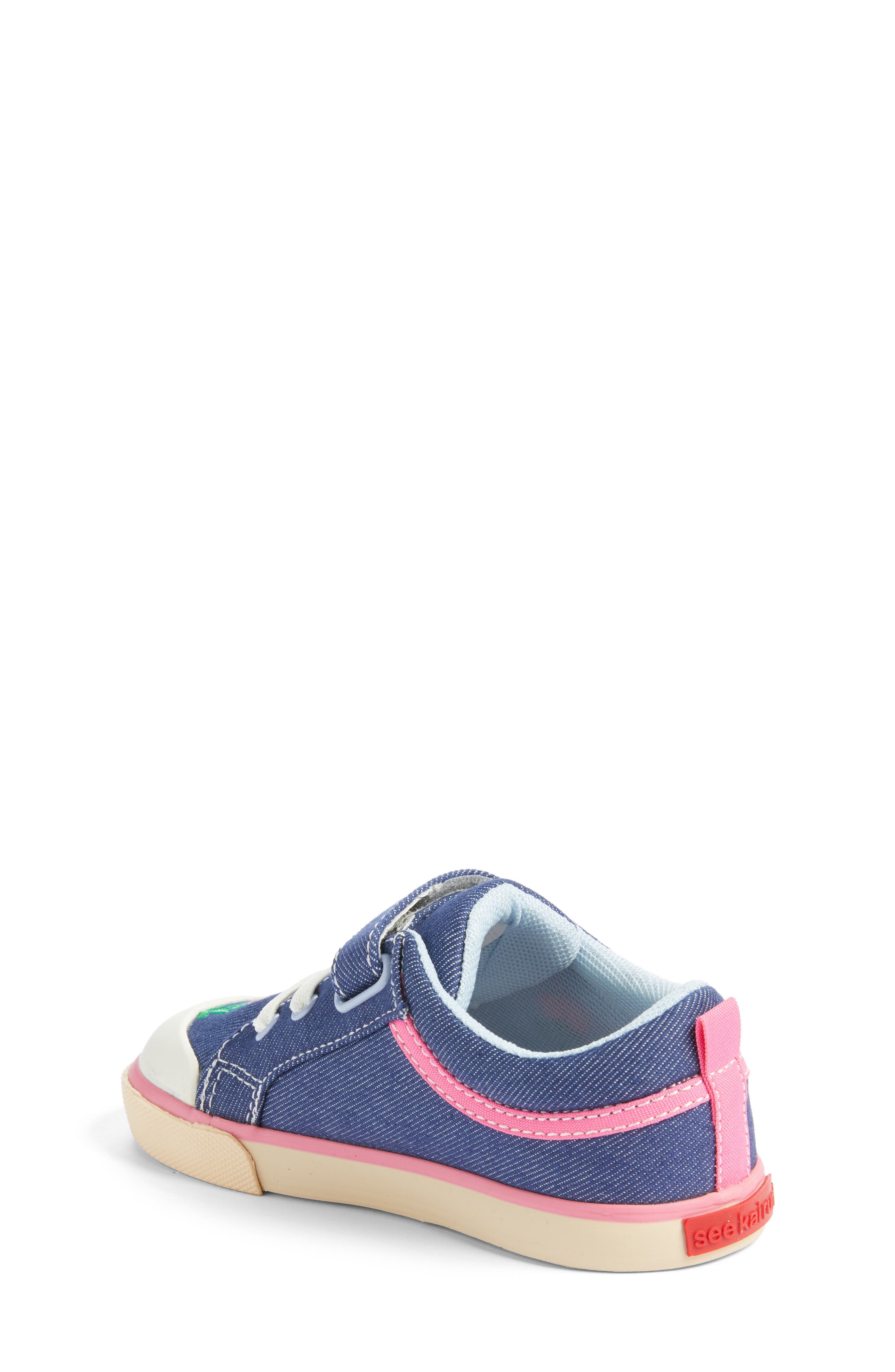 See Kai Run Kristin Sneaker, Alternate, color, Blue Denim/Garden