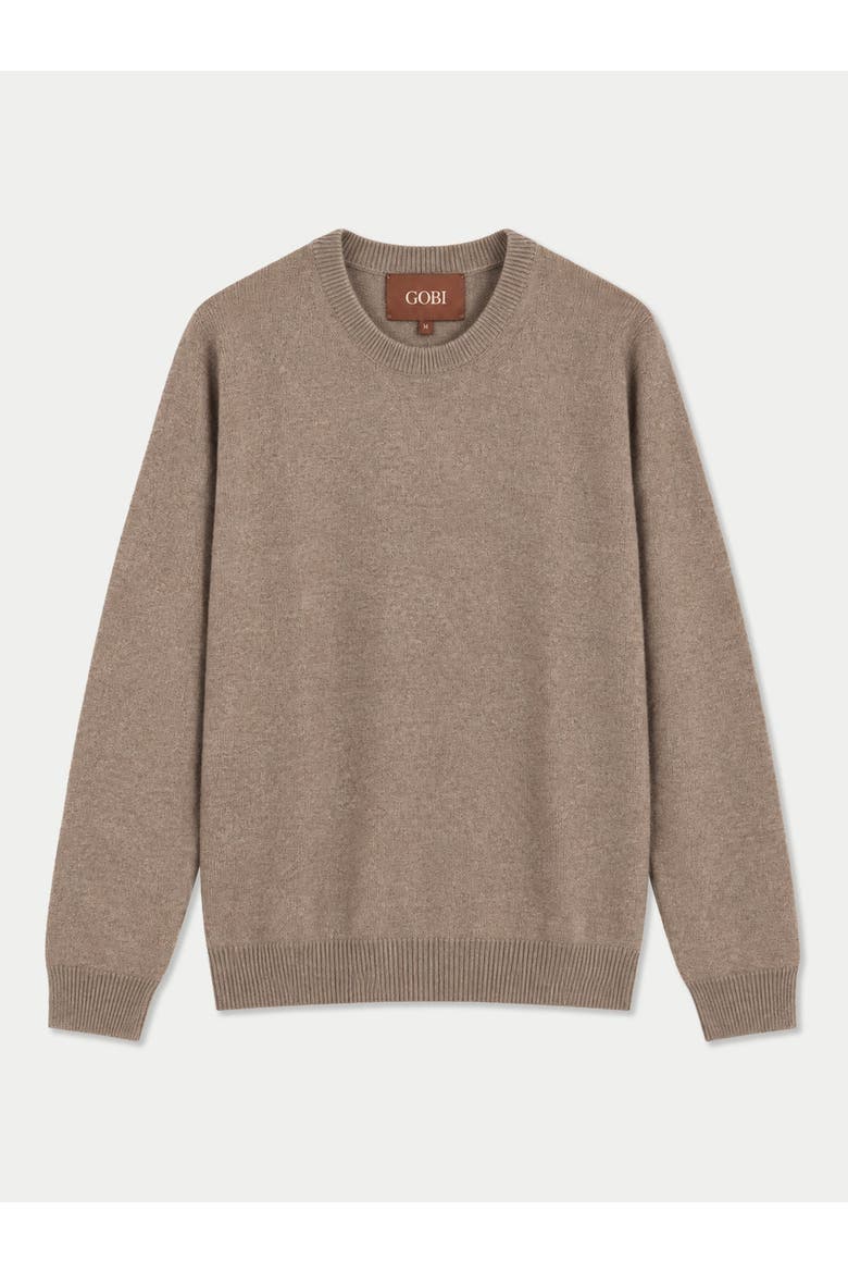 Cashmere Fine Crewneck Sweater, Main, color, taupe