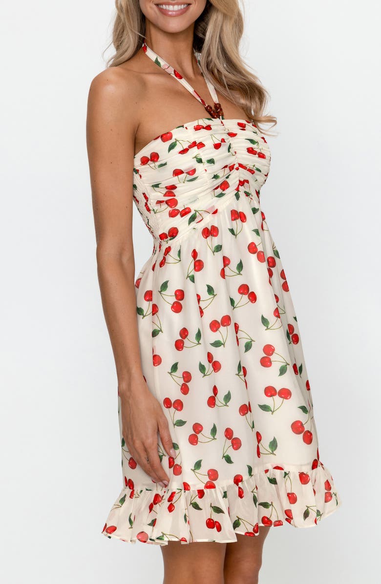 PS By Cupshe Cherry Print Halter Dress, Alternate, color,