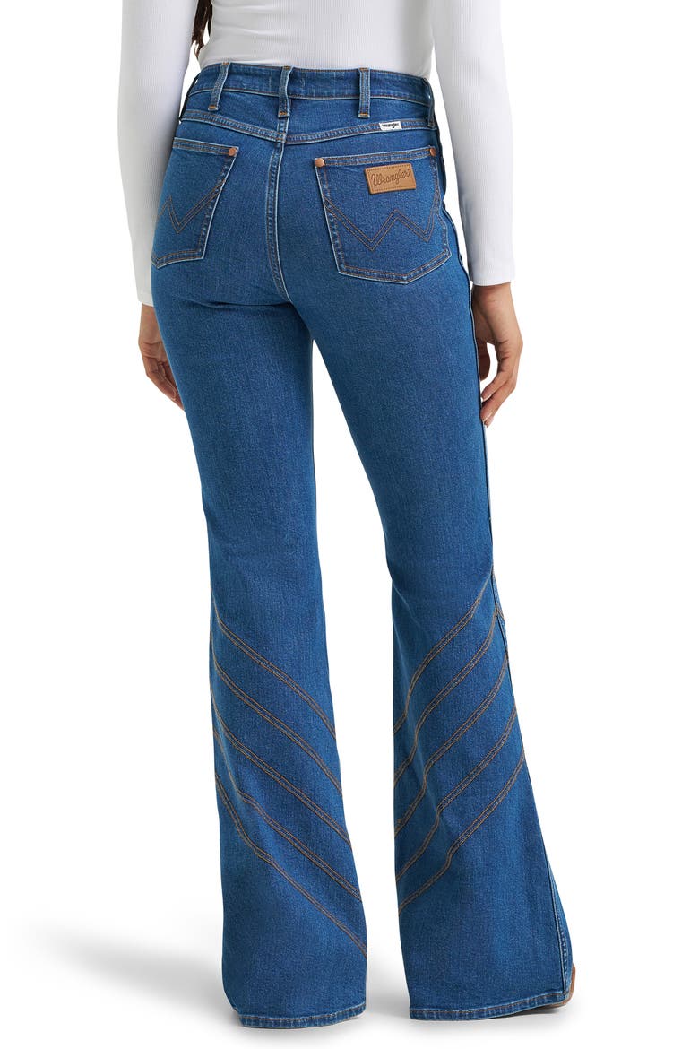 Retro Seam High Waist Flare Leg Jeans, Alternate, color, CAROLINA