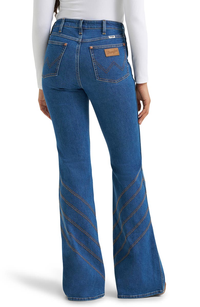 Wrangler Retro Seam High Waist Flare Leg Jeans, Alternate, color, Carolina
