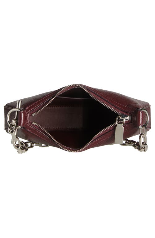 Alexander Mcqueen Mcqueen Mini T-bar Handbag In Cranberry/silver