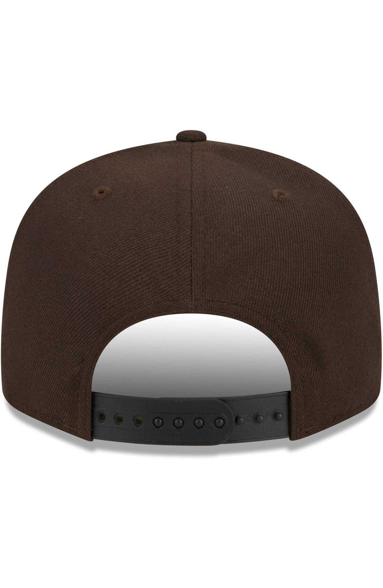 New Era Men's New Era Brown Cleveland Browns Goth Side Script 9FIFTY Snapback Hat, Alternate, color, 