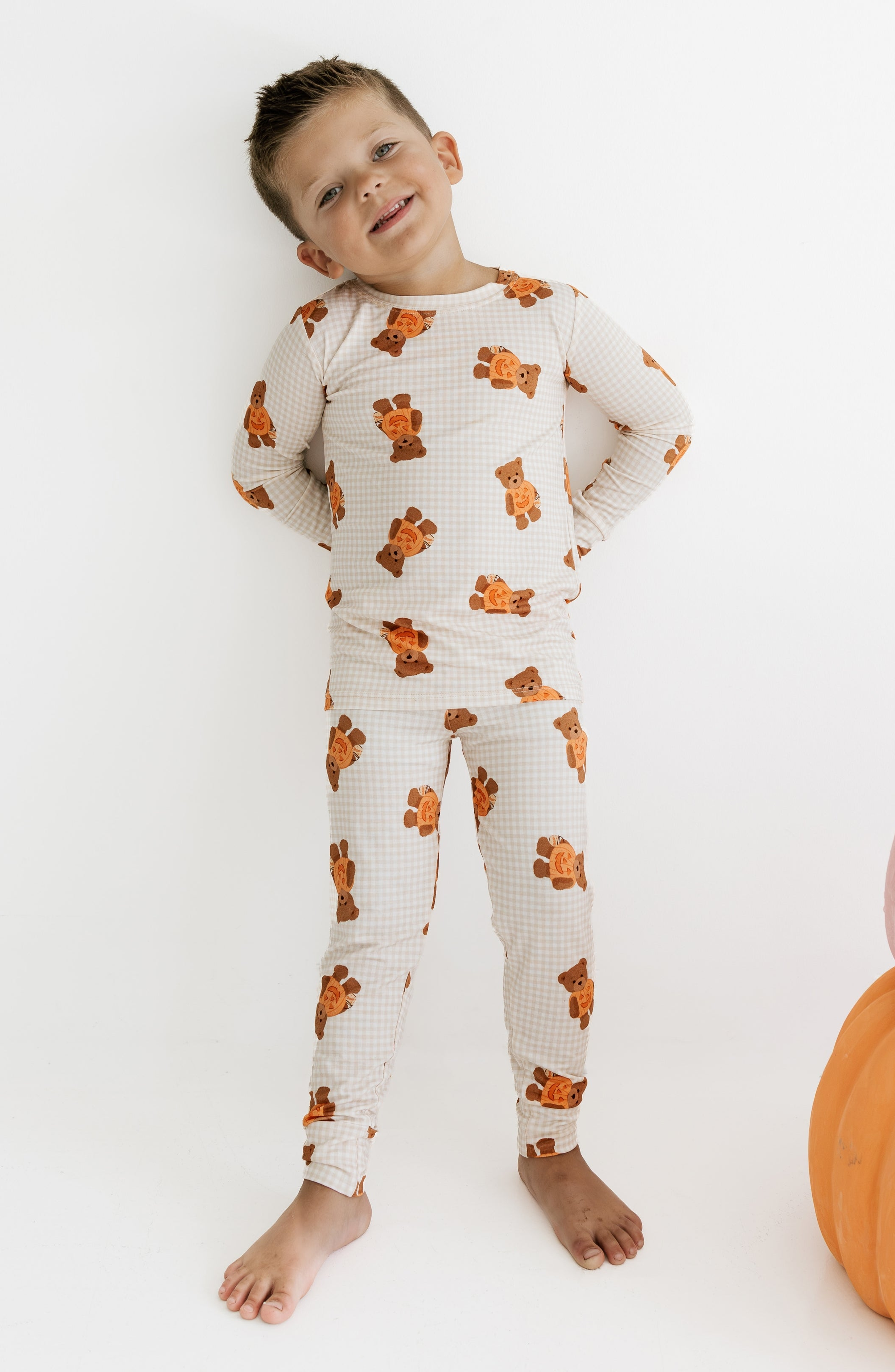 In My Jammers Gingham Little Boo Bear Two Piece Pajama Set | Nordstrom