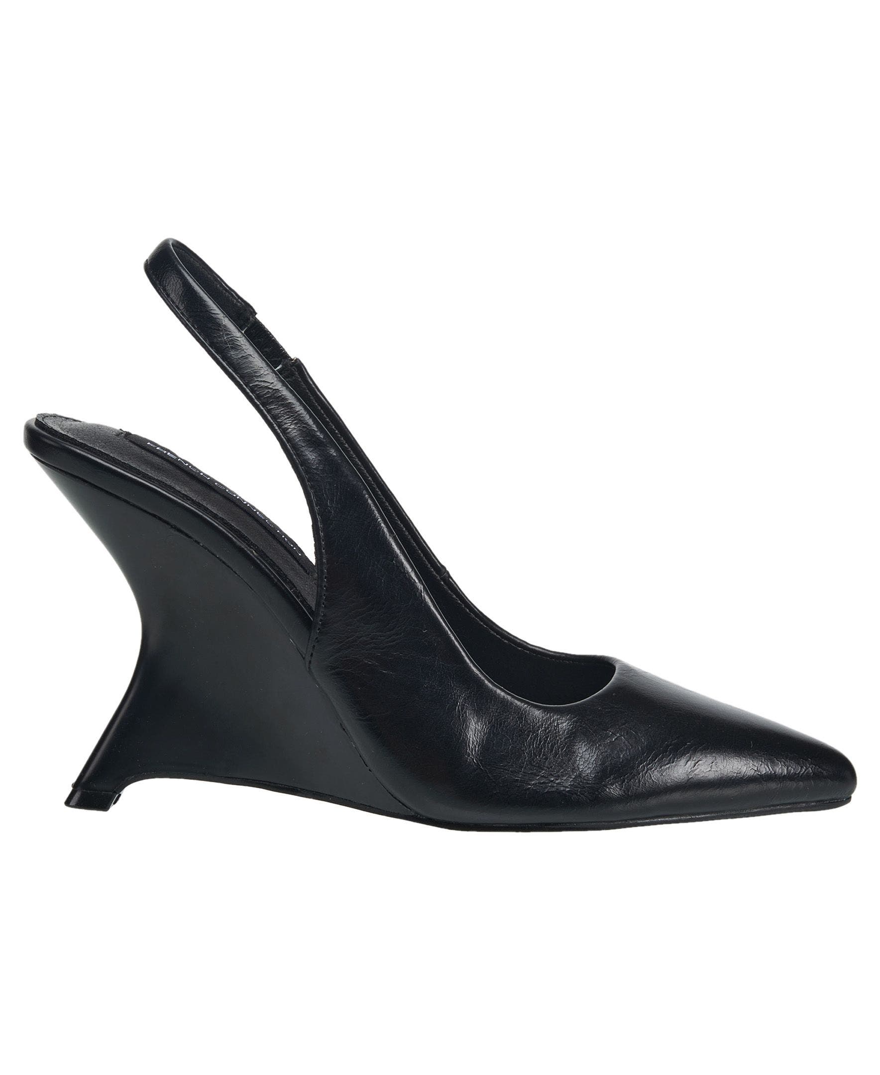 Shia Slingback Wedge Heel, Alternate, color, Black