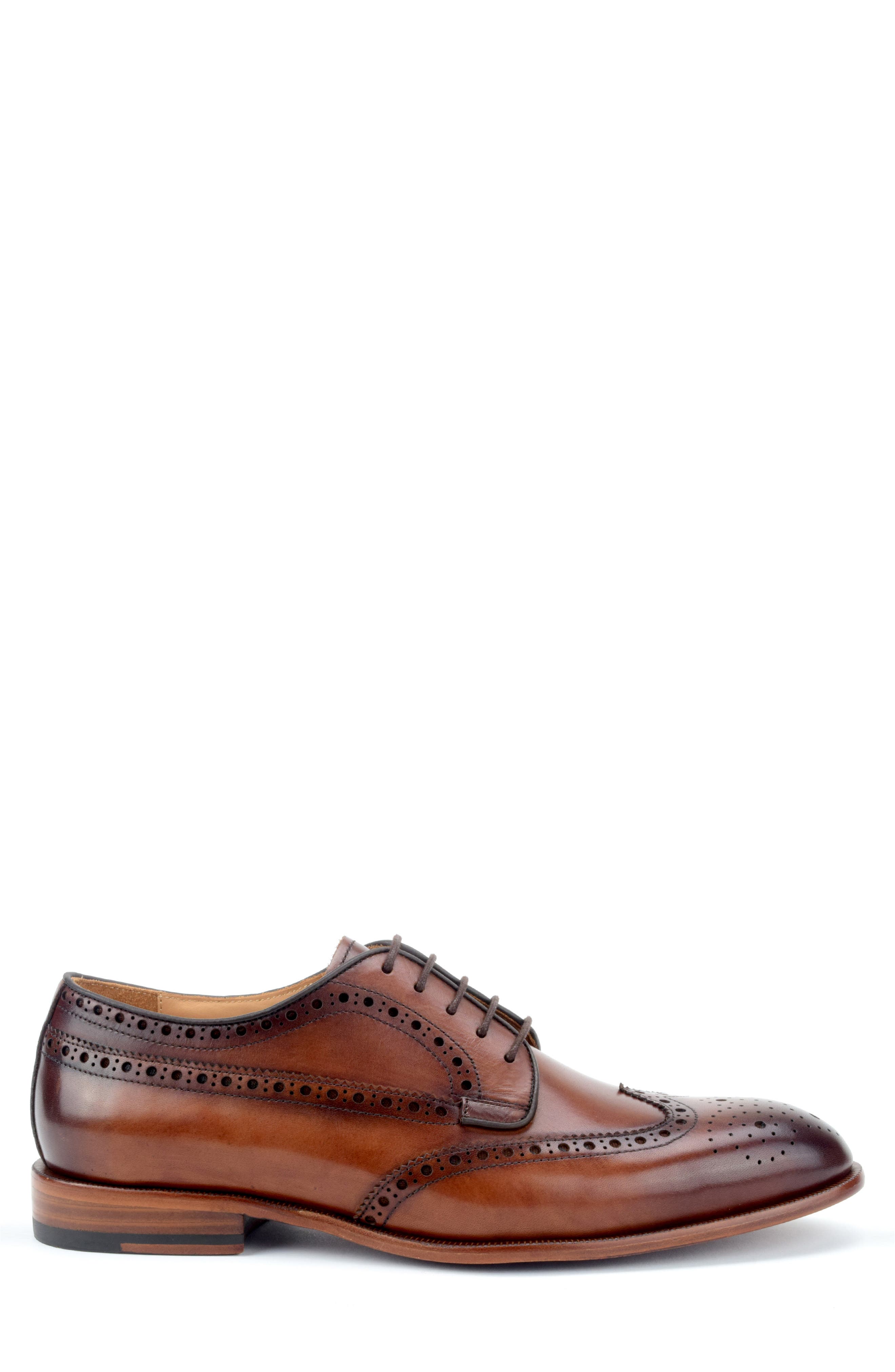 Warfield & Grand Abby Wingtip, Alternate, color, Cognac