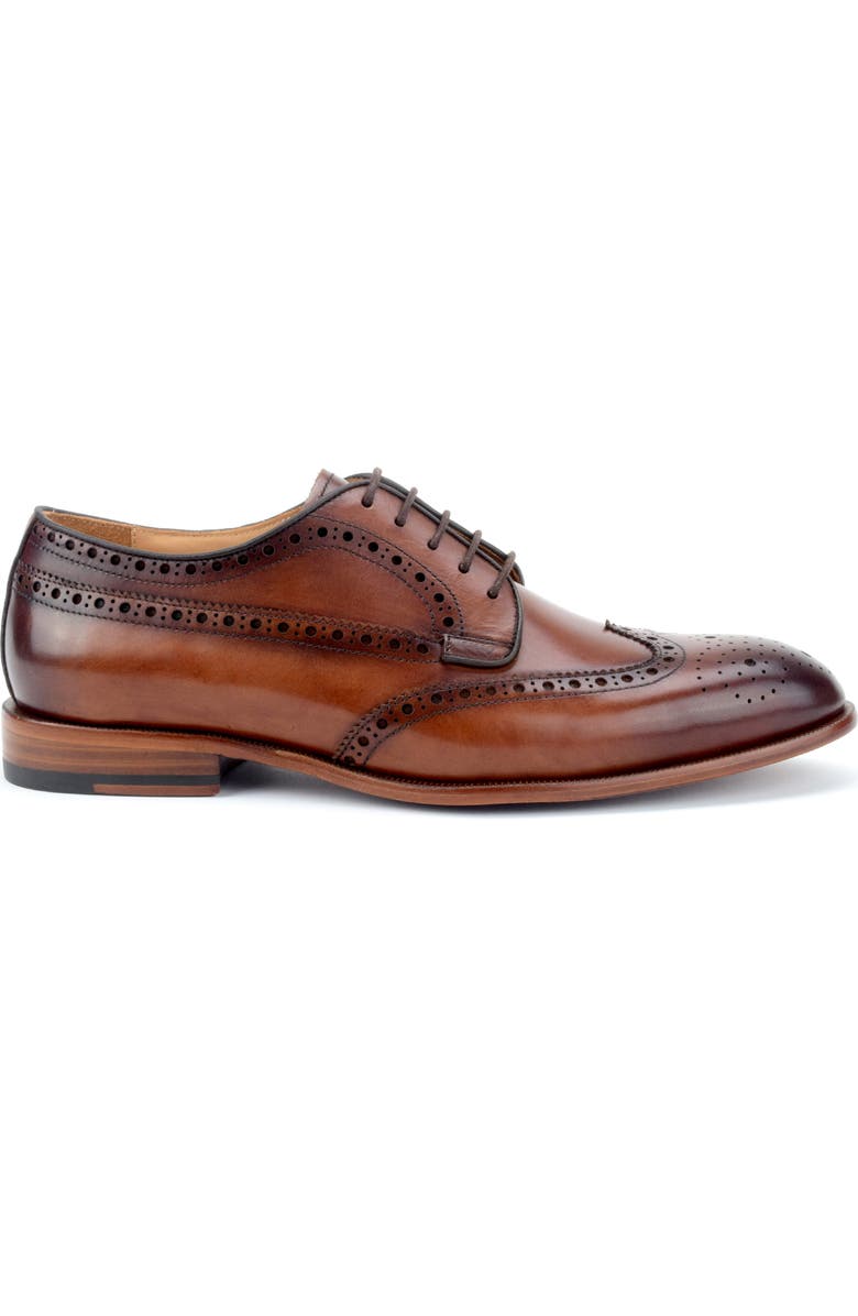 Warfield & Grand Abby Wingtip, Alternate, color, Cognac