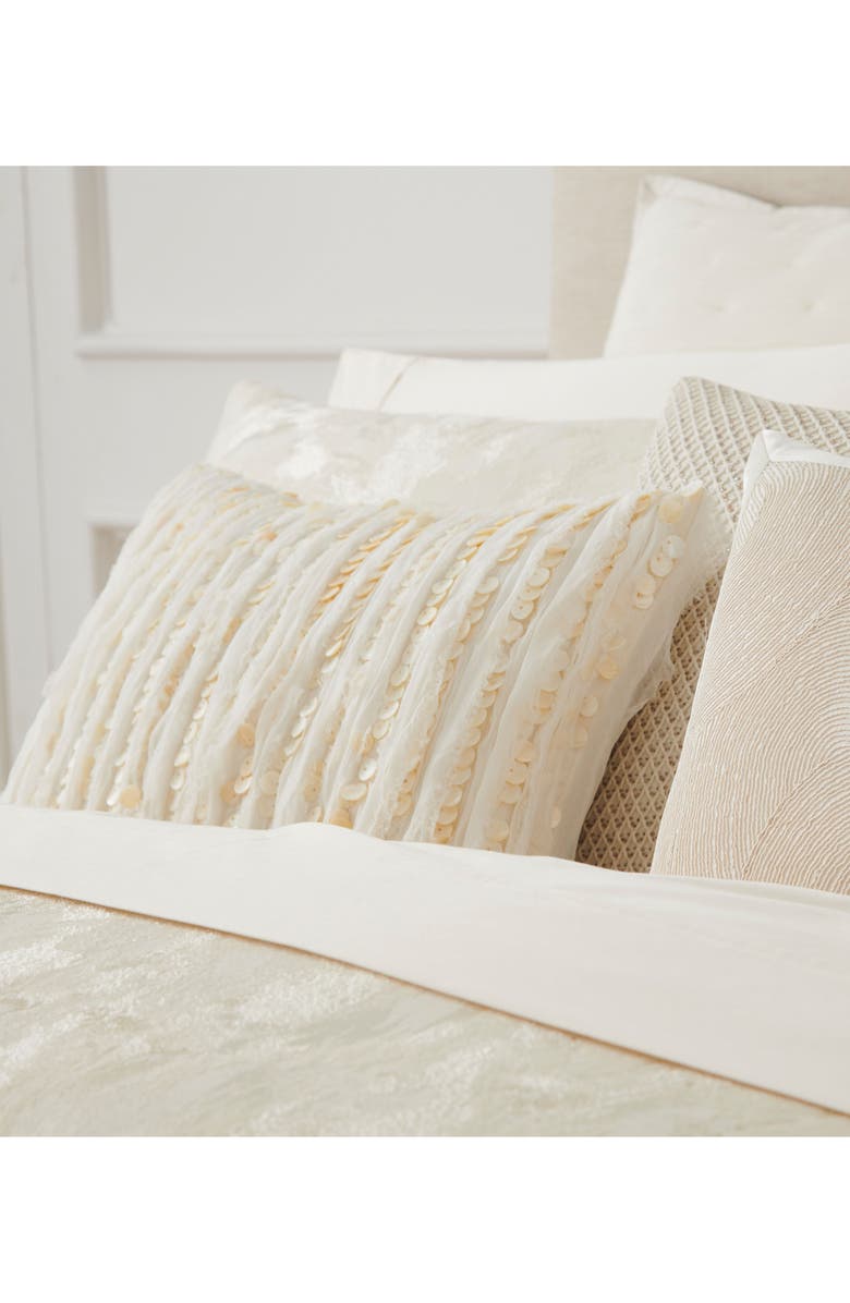 DONNA KARAN Flutter Sequin Accent Pillow, Alternate, color, 