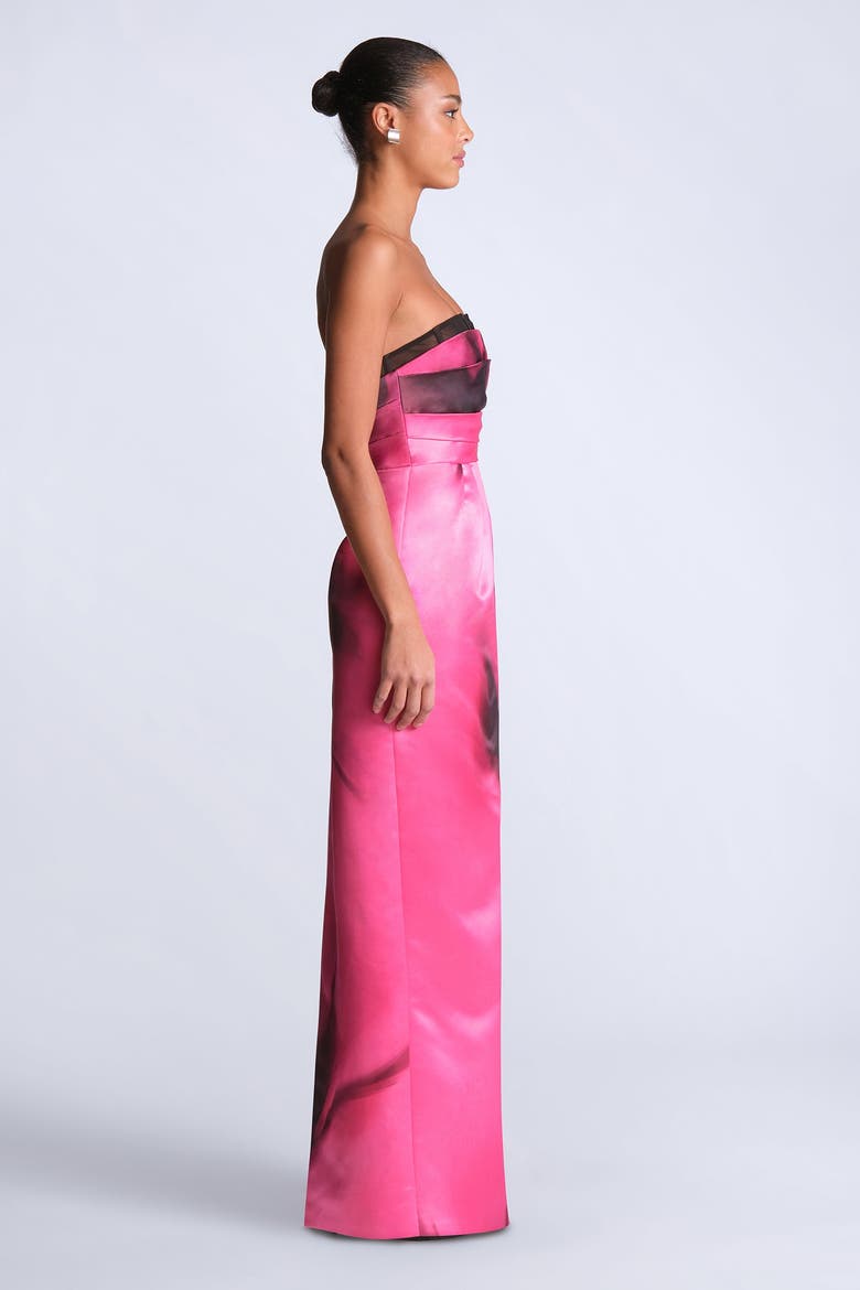 Madison Gown, Alternate, color, Placement Floral Print Begonia