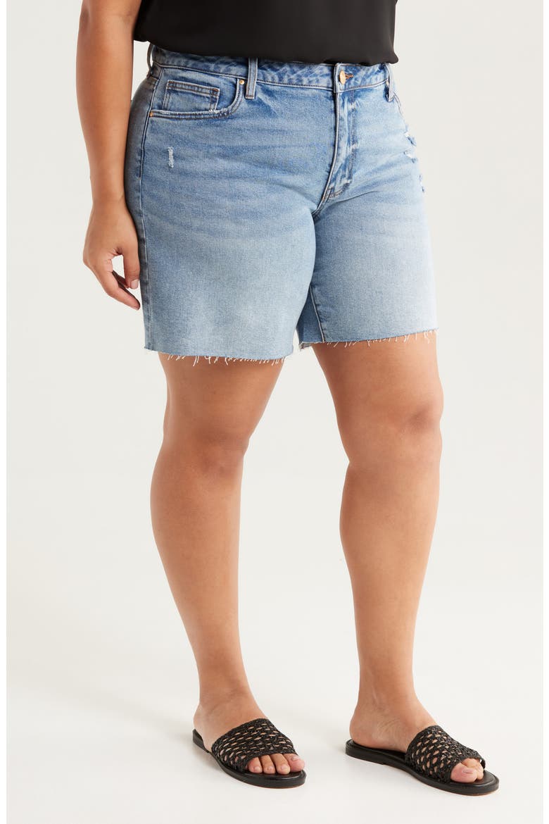 Hailey Cutoff Bermuda Denim Shorts, Alternate, color, FOCUS W/MED BAS