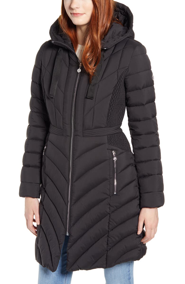 Bernardo Packable Hooded Walker Coat, Alternate, color,