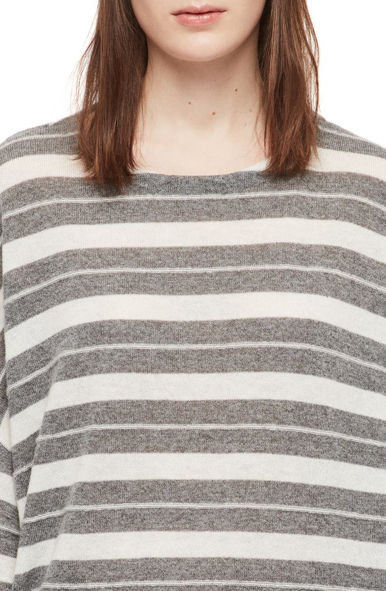 AllSaints Cassia Stripe Boat Neck Sweater, Alternate, color, 