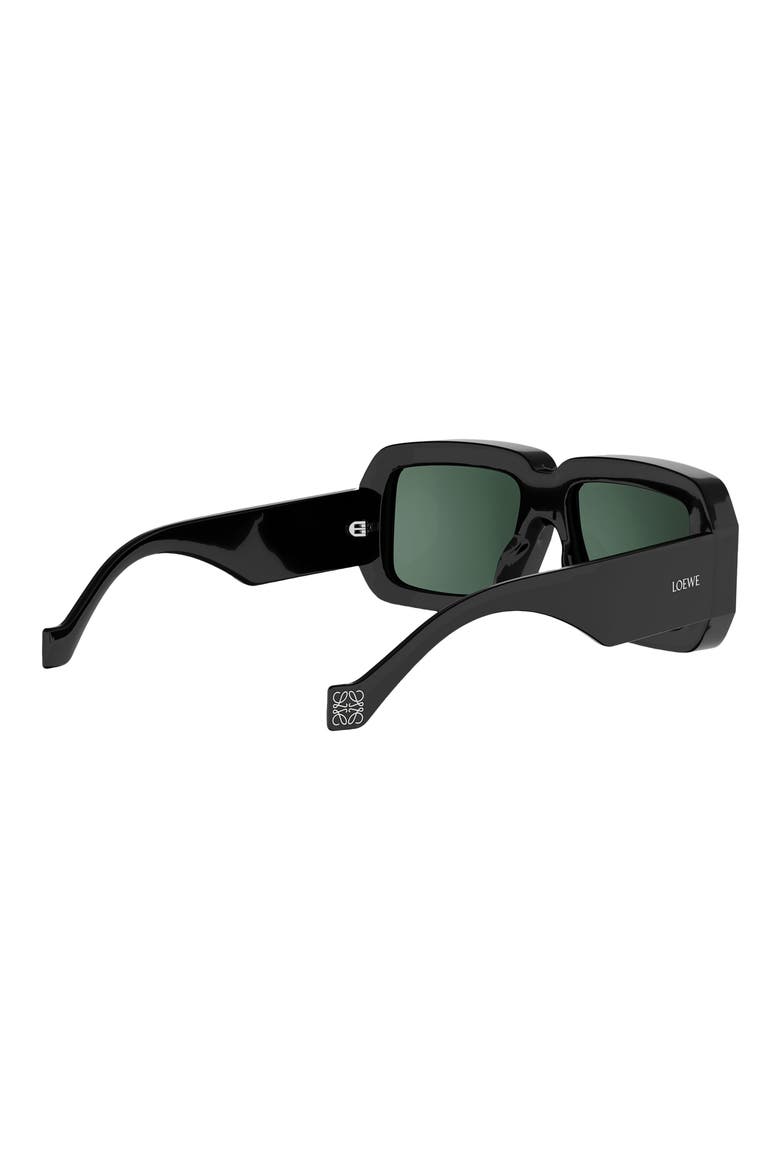 x Paula's Ibiza Dive In Mask 56mm Square Sunglasses, Alternate, color, SHINY BLACK / GREEN