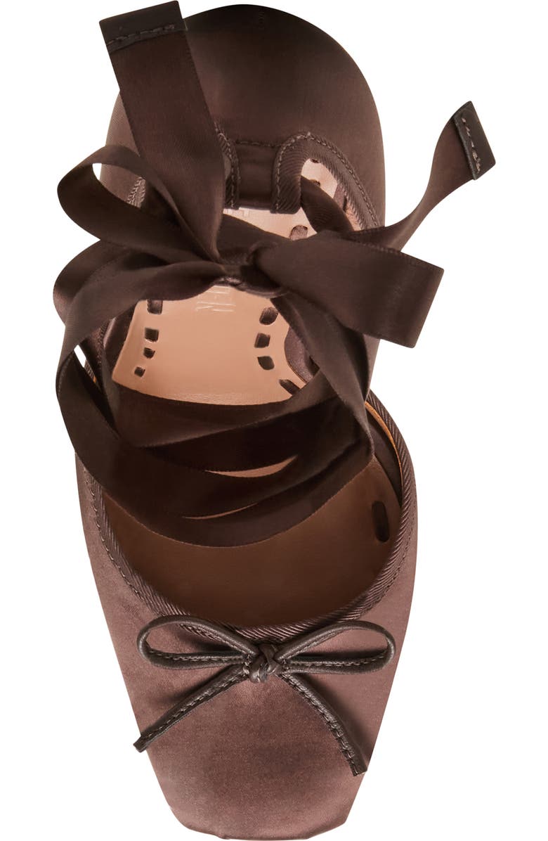 Steve Madden Larina Ankle Wrap Pump, Alternate, color, Dark Brown Satin