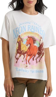 Wrangler Lainey Wilson Chasing this Neon Rainbow Graphic Tee
