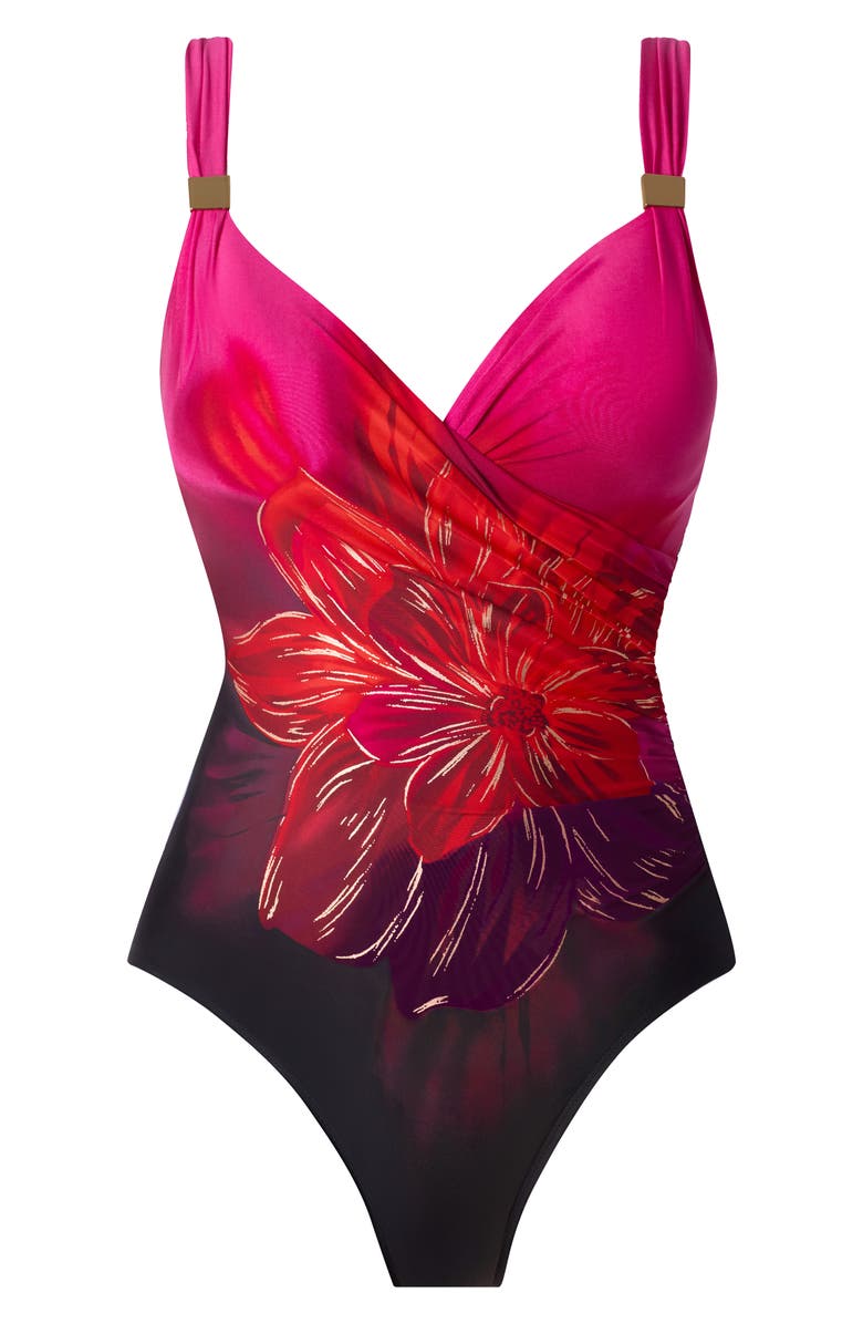 Miraclesuit<sup>®</sup> Petali Rosa Siren Print One-Piece Swimsuit, Alternate, color, 