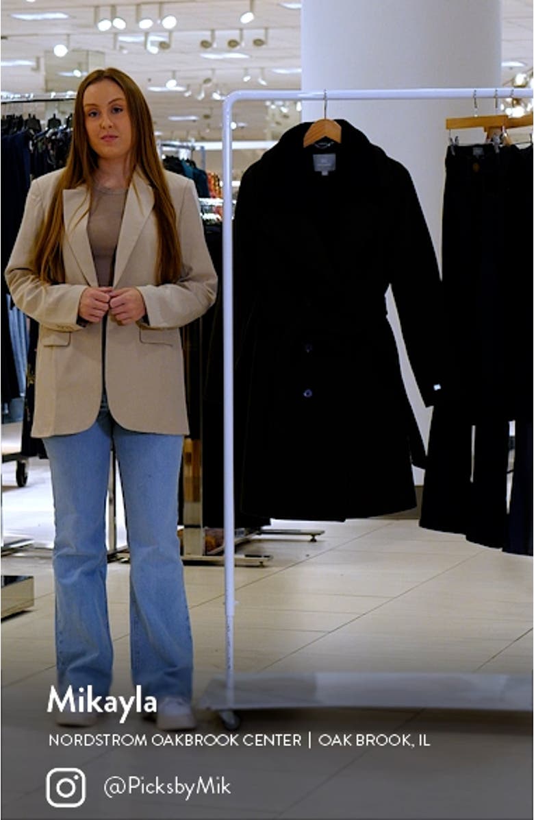 Fabianne Belted Wool Blend Coat, sales video thumbnail