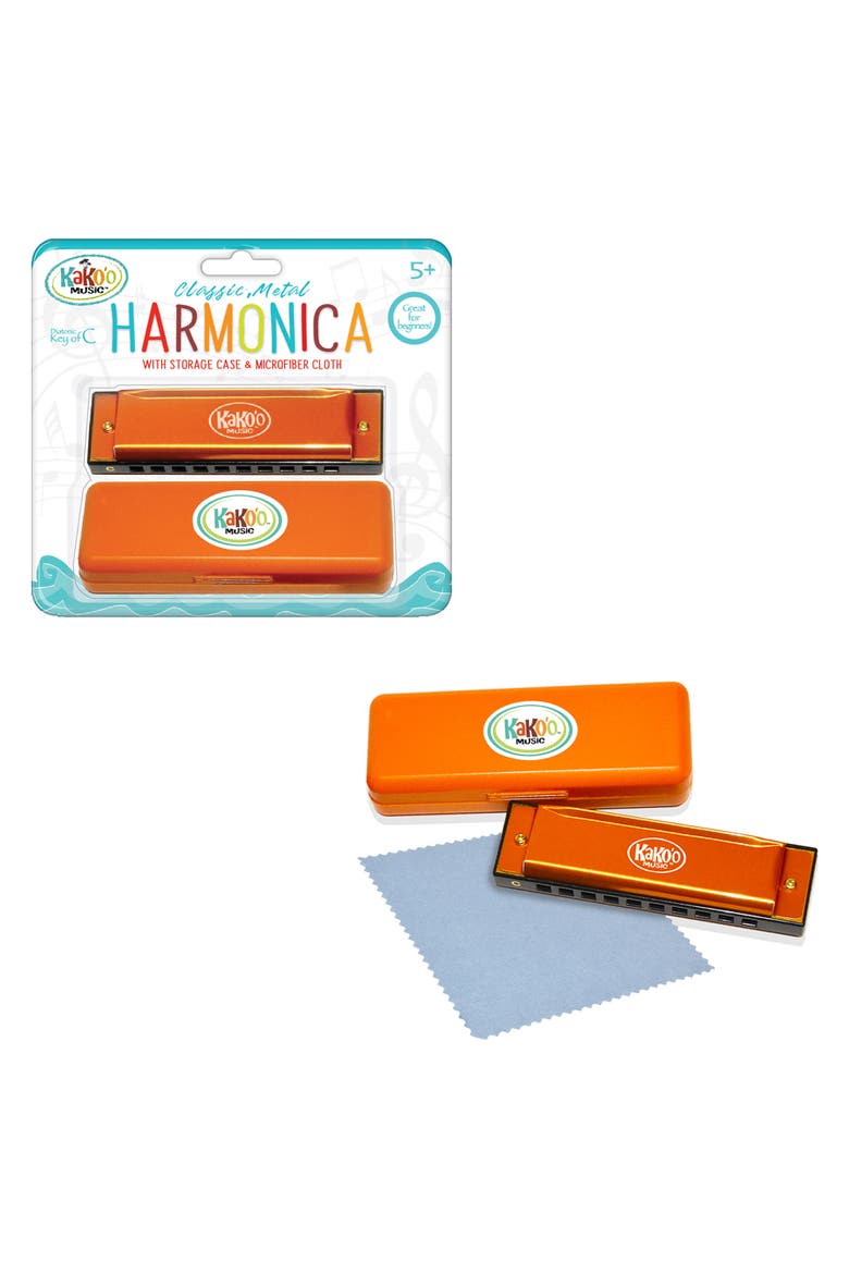 Classic Metal Harmonica 4 Inch With Storage Case, Alternate, color, Multicolored