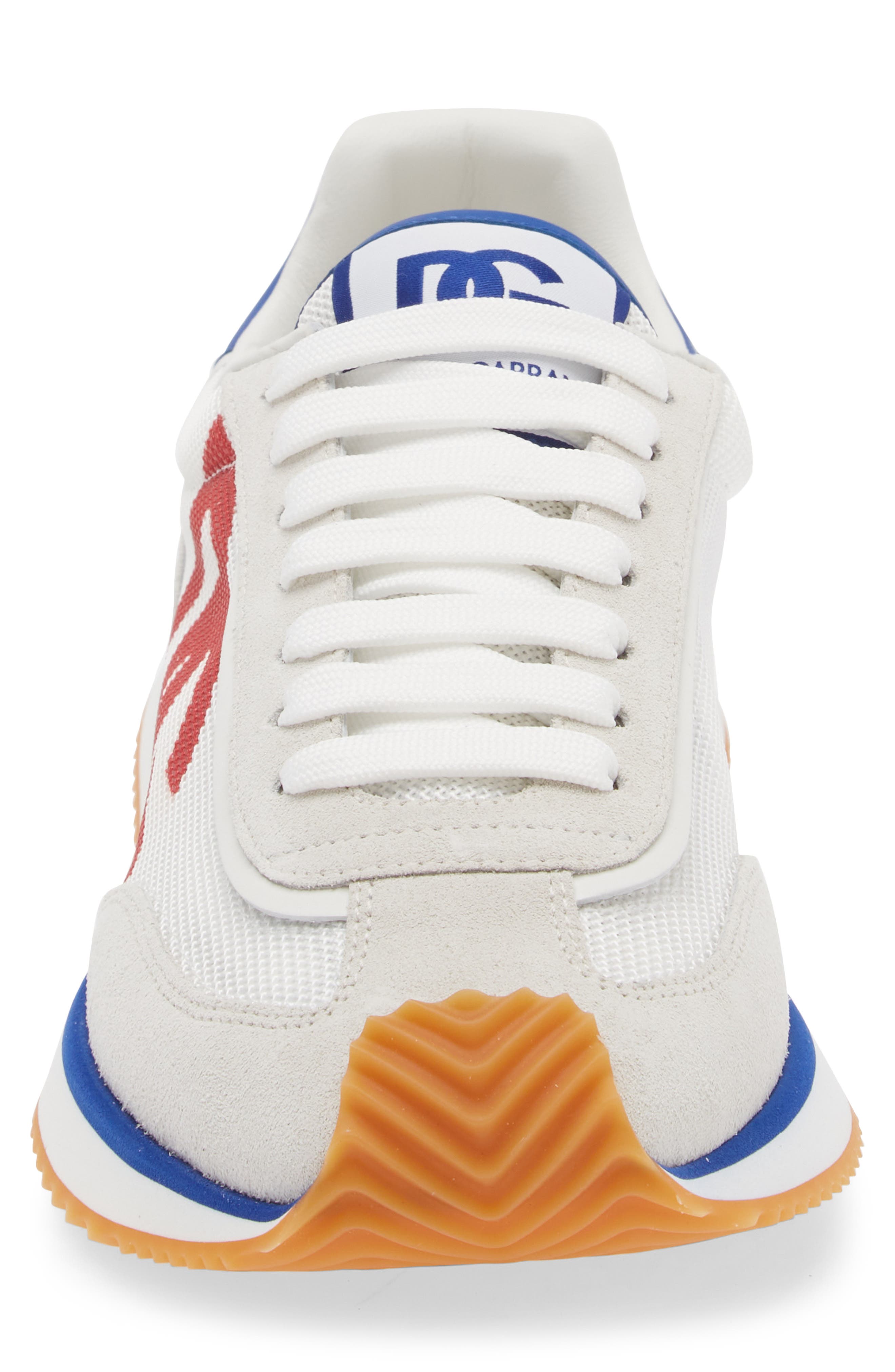 Dolce&Gabbana DG Cushion Sneaker, Alternate, color, White/ Electric Blue/ Red