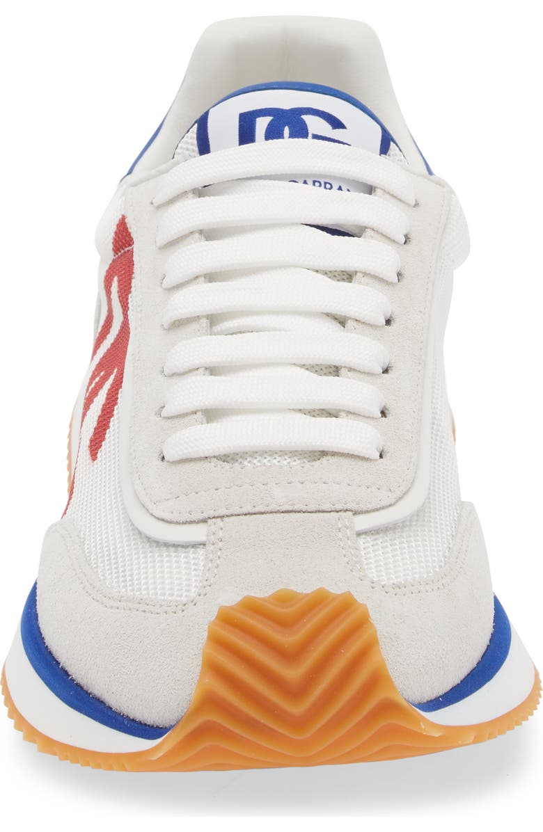 Dolce&Gabbana DG Cushion Sneaker, Alternate, color, White/ Electric Blue/ Red