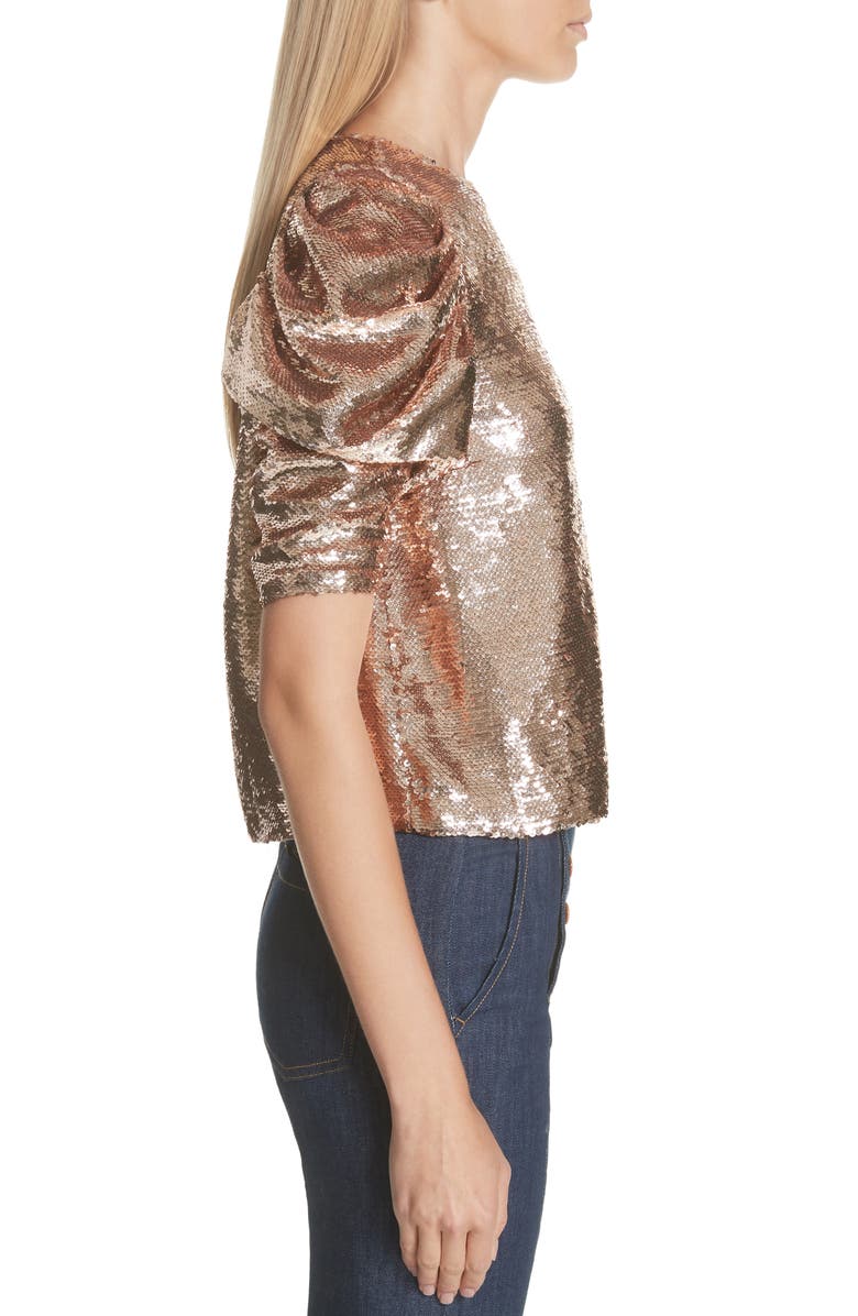 Ulla Johnson Raw Sequin Blouse, Alternate, color, 
