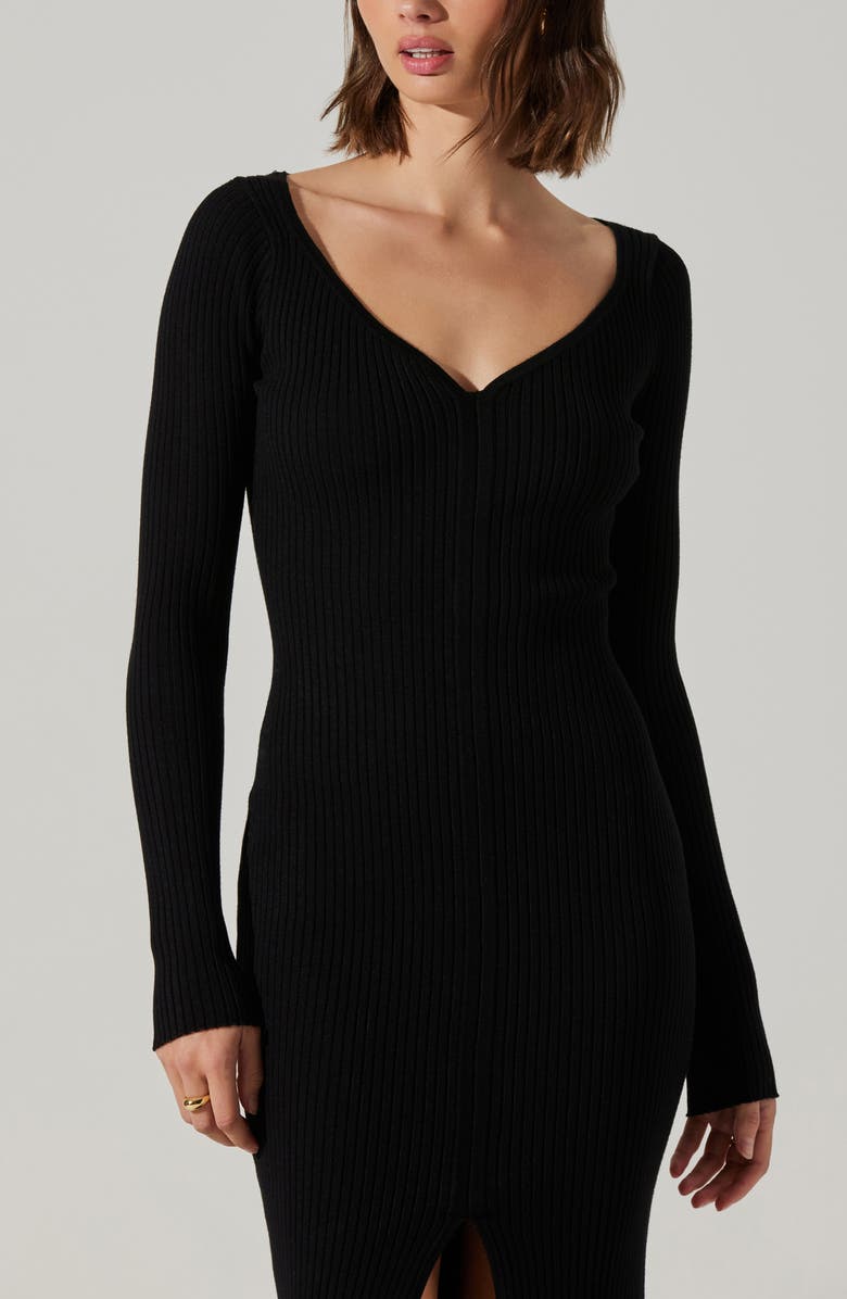 ASTR the Label Glenda Long Sleeve Rib Sweater Dress, Alternate, color,