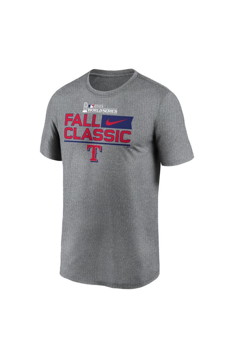Nike Men's Nike  Heather Charcoal Texas Rangers 2023 World Series Fall Classic T-Shirt, Alternate, color, 
