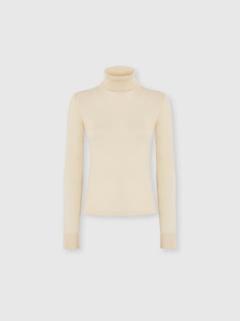 High-neck Sweater In Smooth Knit