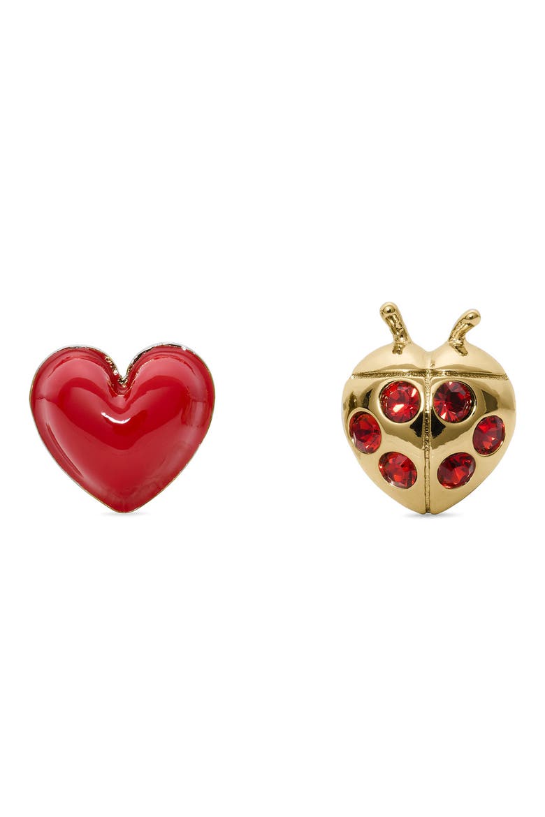 mismatched stud sarrings, Main, color, RED MULTI